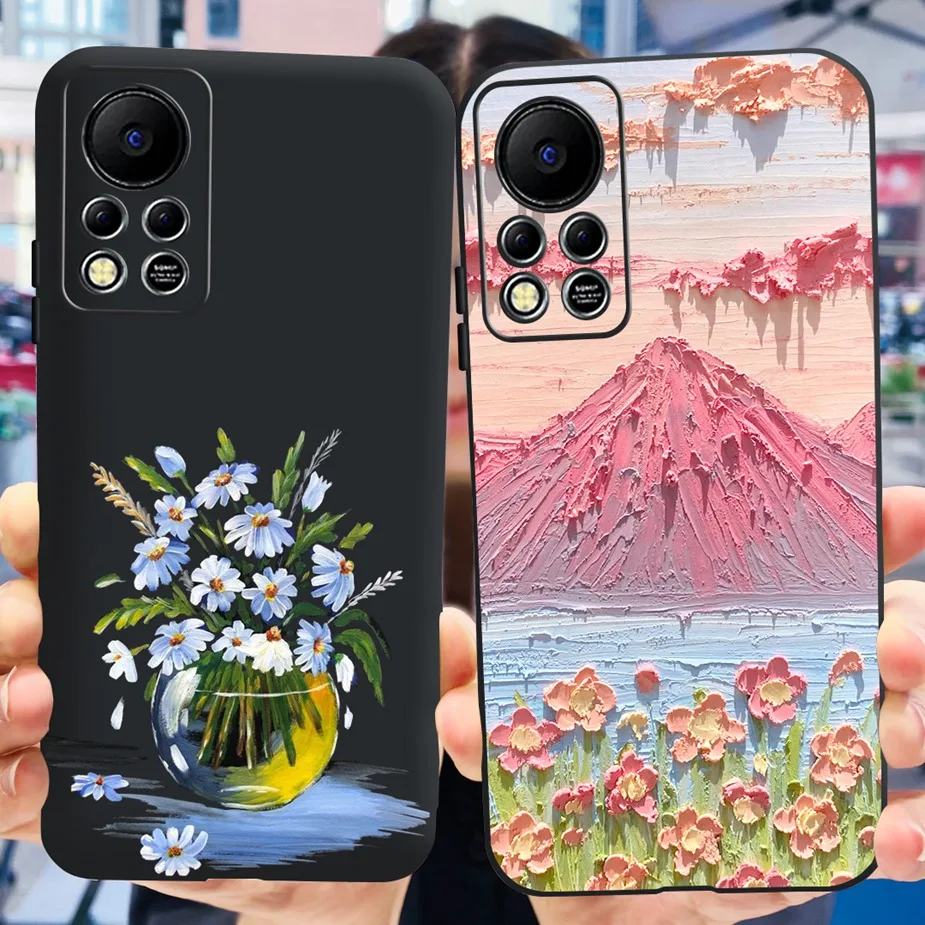 حافظة هاتف ناعمة من السيليكون لهاتف انفينكس ، غطاء خلفي مطلي أنيق ، Hot 11S ، X6812 ، Hot11s ، NFC الوفير