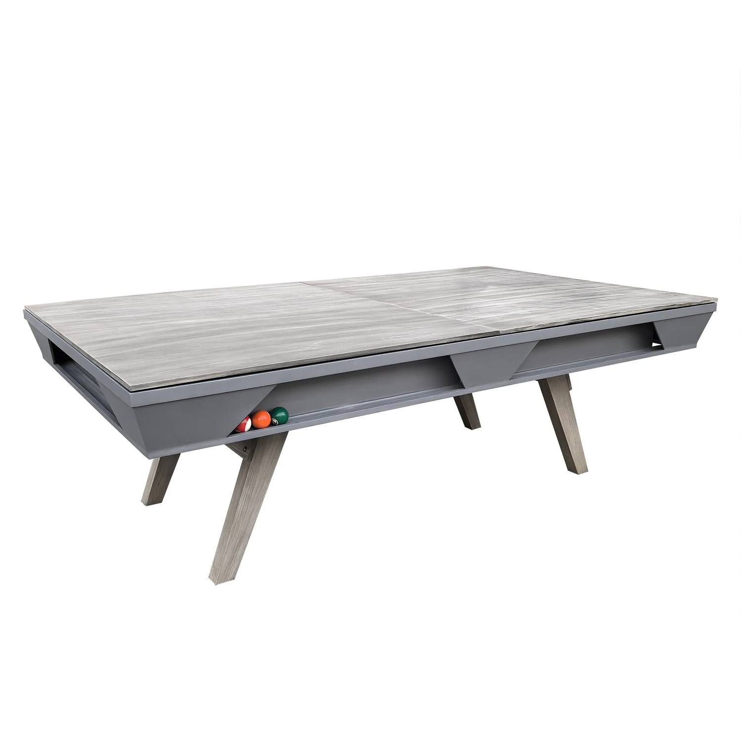Hign End 8FT 3 In 1 Multi Function Fashionable Morden Design Billiard Pool Table With Pingpong Board And Dinning Top