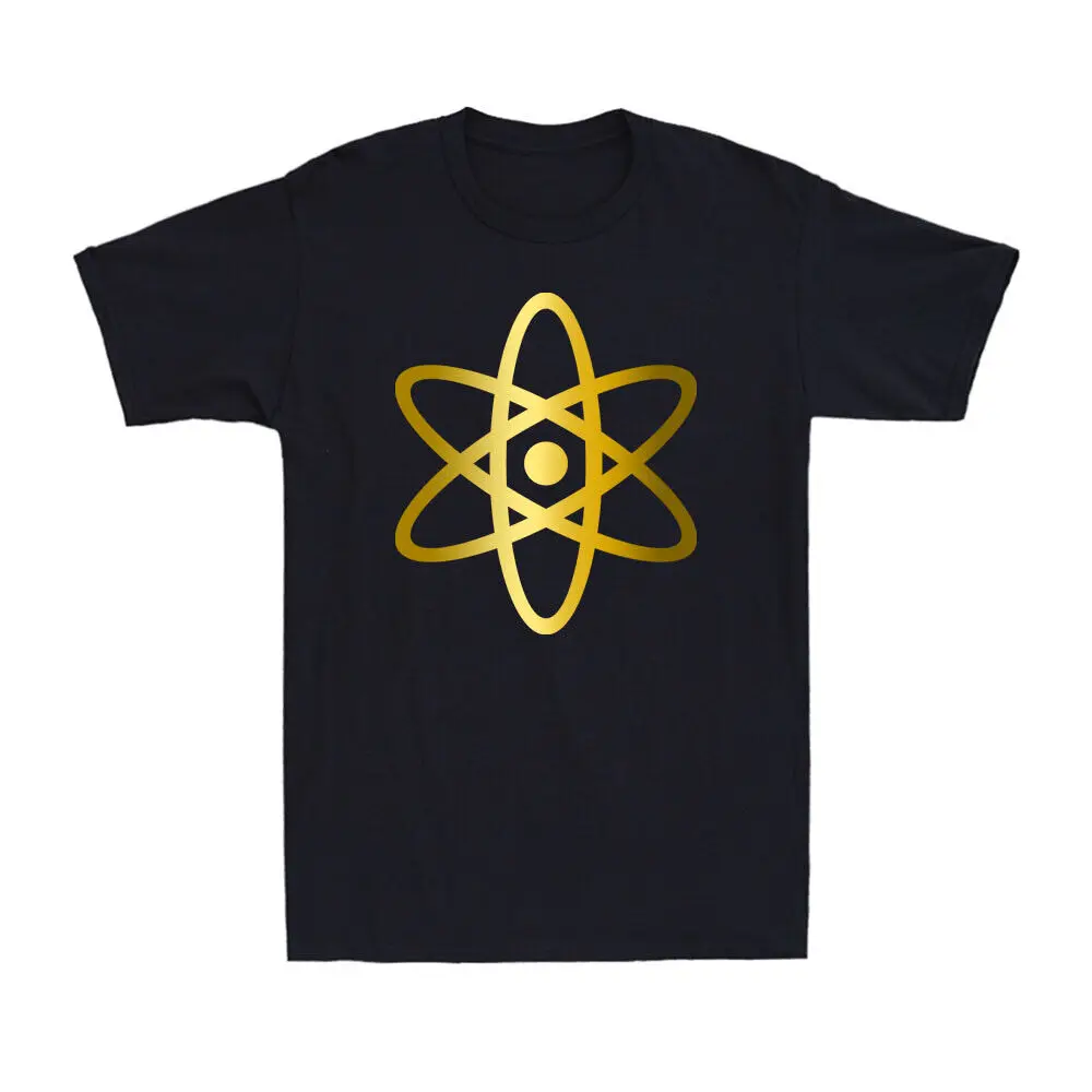 

Atom Particle Funny Science Scientist Gift Golden Print Novelty Men's T-Shirt