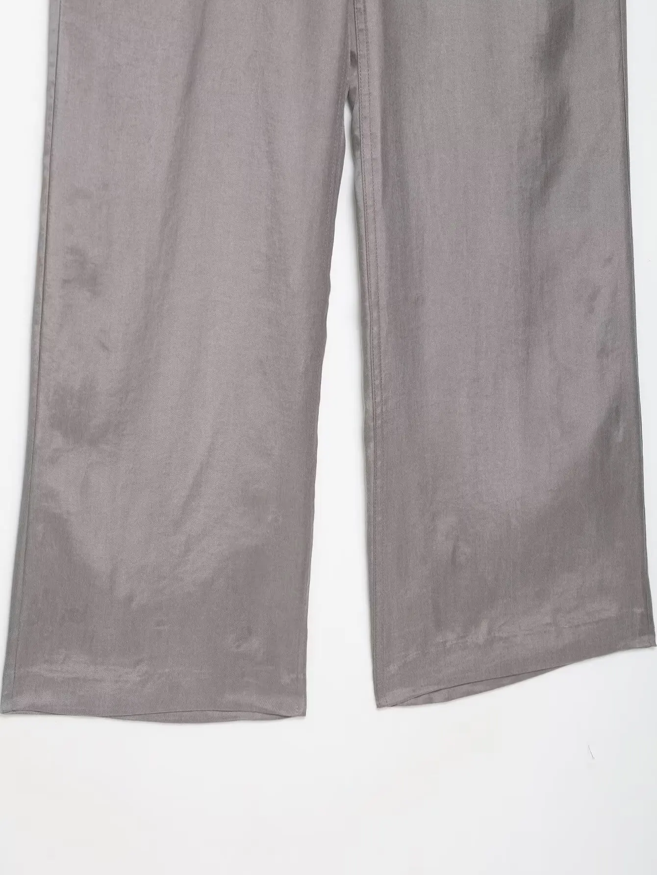 BB6819 ZA25 autumn new women's clothing European and American style contrasting color silk texture hanging pants 8489404