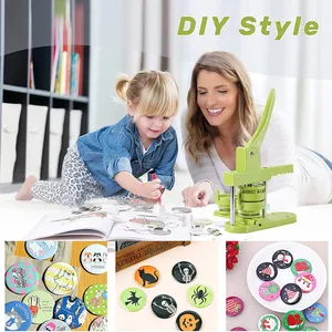 آلة صنع الأزرار ذات الأحجام المختلفة - آلة صنع الأزرار (25 مم -58 مم) ، شارات الدبوس صنع آلة ضغط مثقبة مع قالب قابل للاستبدال أفضل 6 آلات صنع غطاء المبيعات - No4