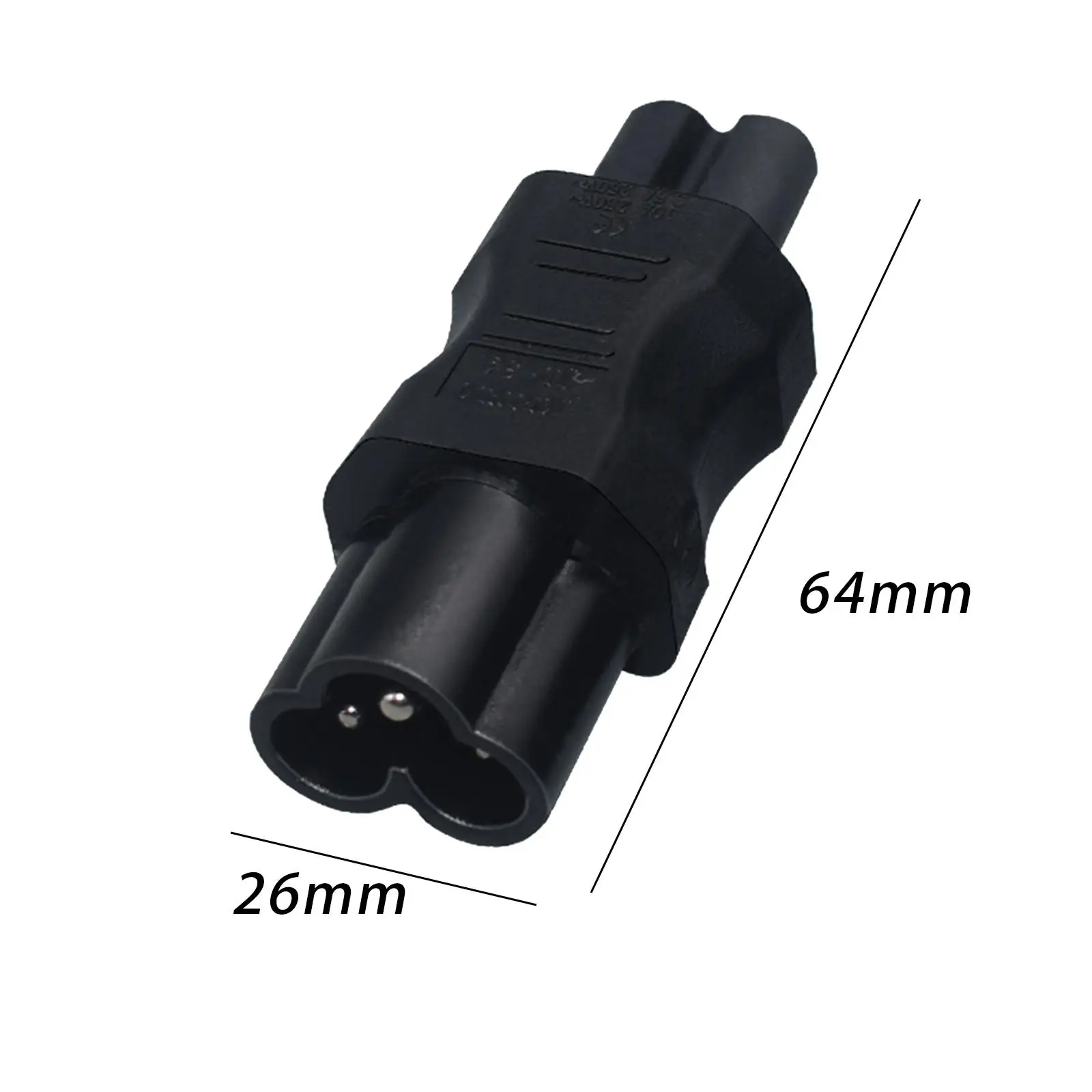 Адаптер питания IEC C6 на C7 для ноутбука, замена камеры, черный цвет, высокий