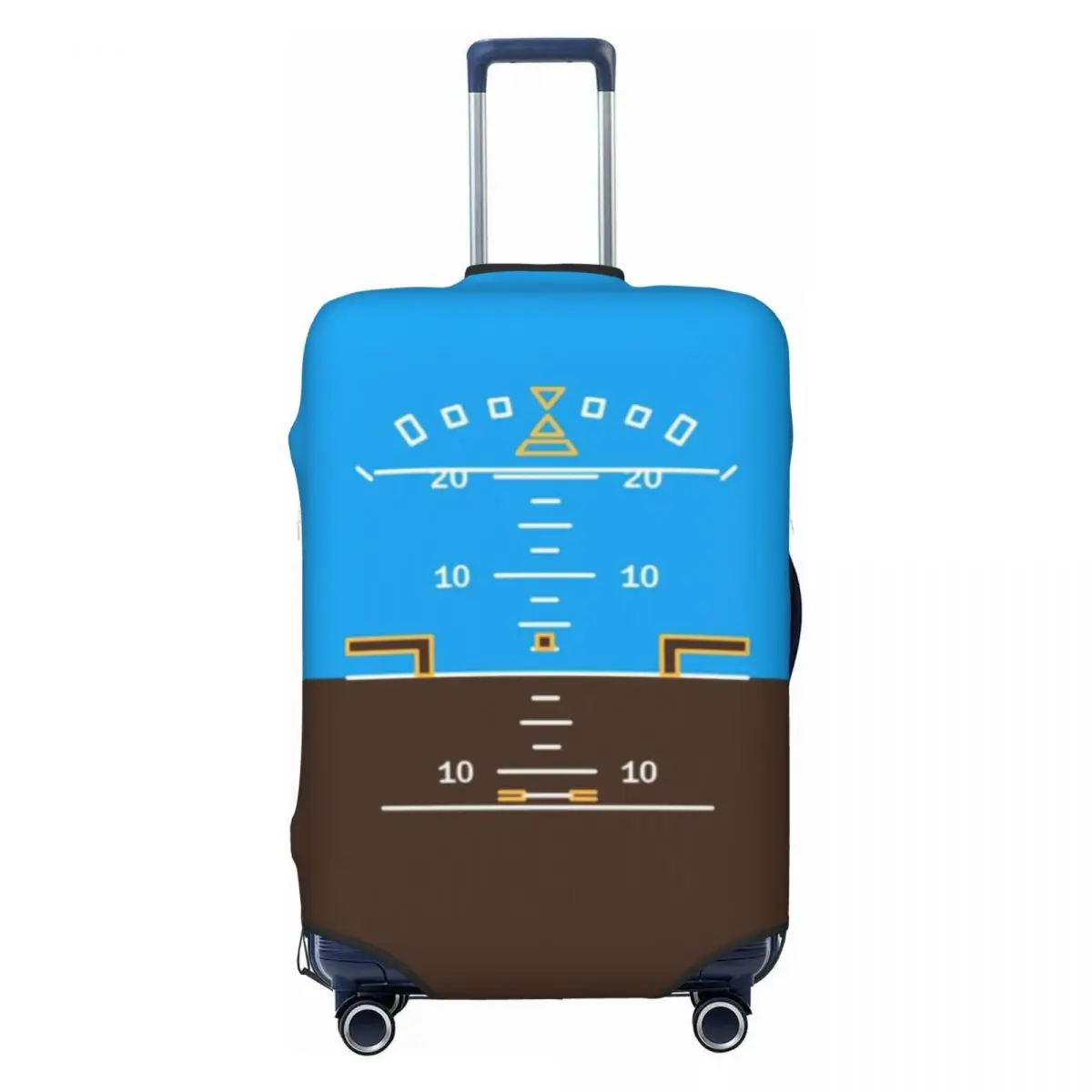 

Cute Attitude Indicator Luggage Cover Protector Elastic Flight Pilot Airplane Aviation Aviator Travel Suitcase Covers