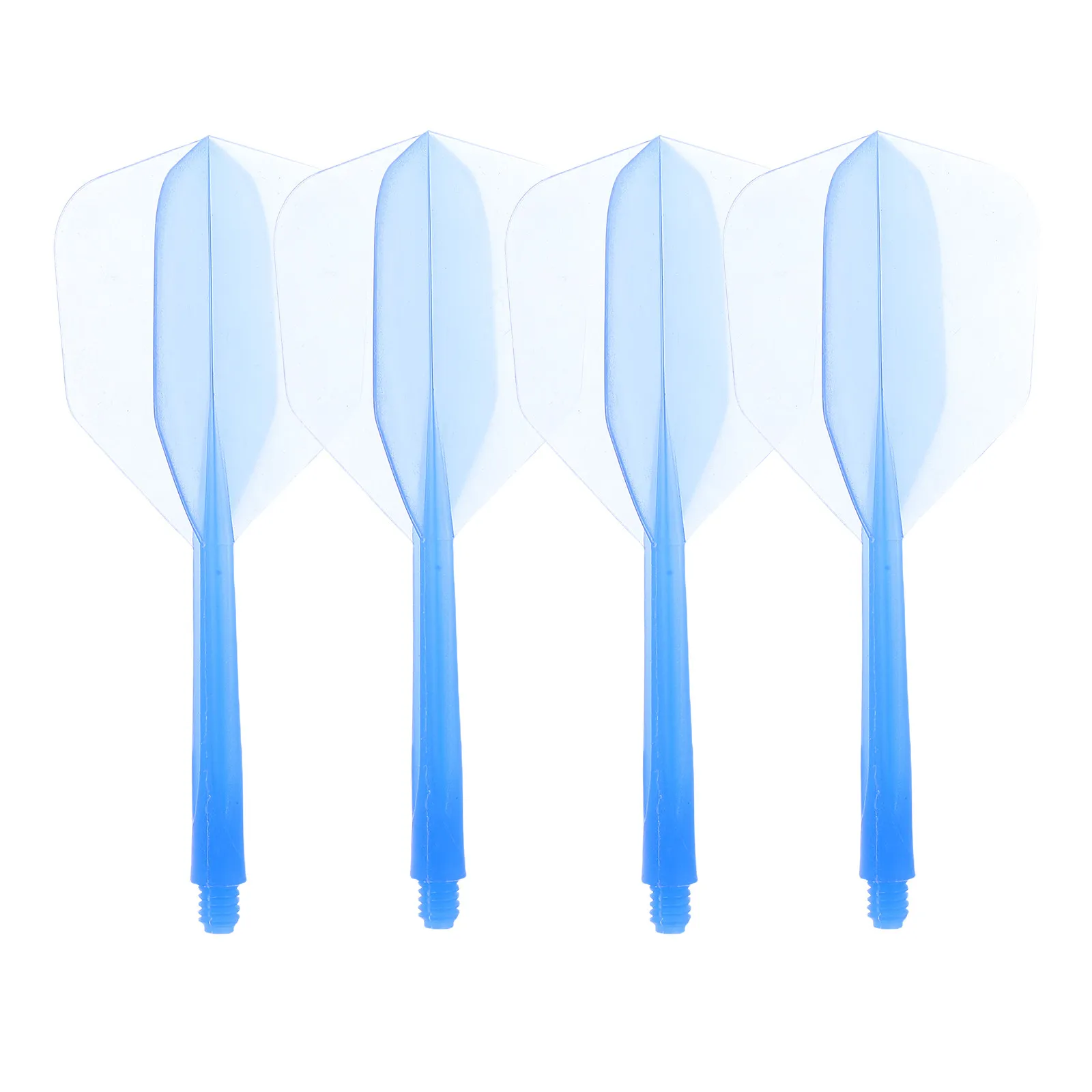 4Pcs Transparent Blue Fine Thread Plastic Flights Accessory Tail Wings Indoor Outdoor Sports Supplies Flights
