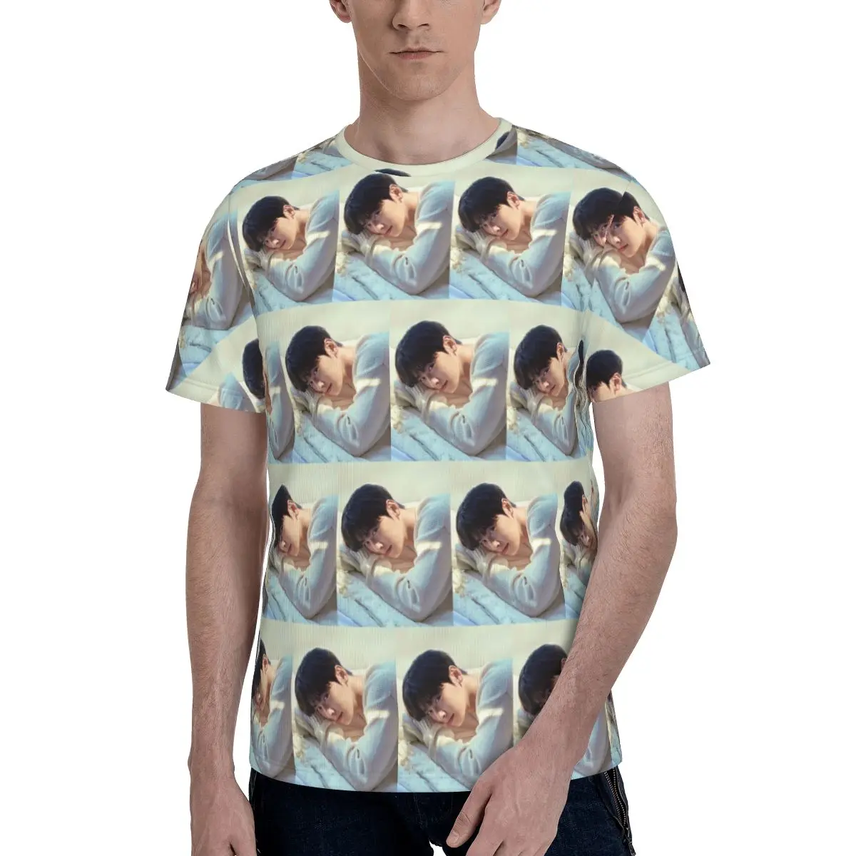 Cha EunWoo Kpop Astro T-Shirt for Men Cotton T Shirts Men's Tees Short Crew Neck Summer Clothes Tops