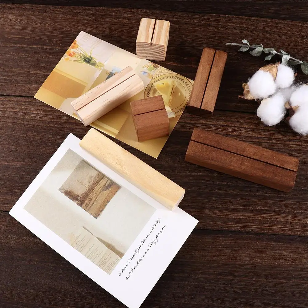 Photo Picture Wedding Wooden Sign Elegant Table Number Display Stand Place Card Holder Note Holder Decoration