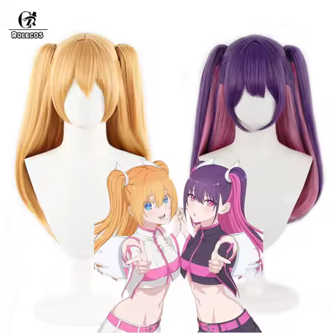 ROLECOS Synthetic Hair Anime 2.5 Dimensional Seduction Amano Ririsa Miriella Cosplay Wigs Long 65cm Cos Wig Heat Resistant Wig