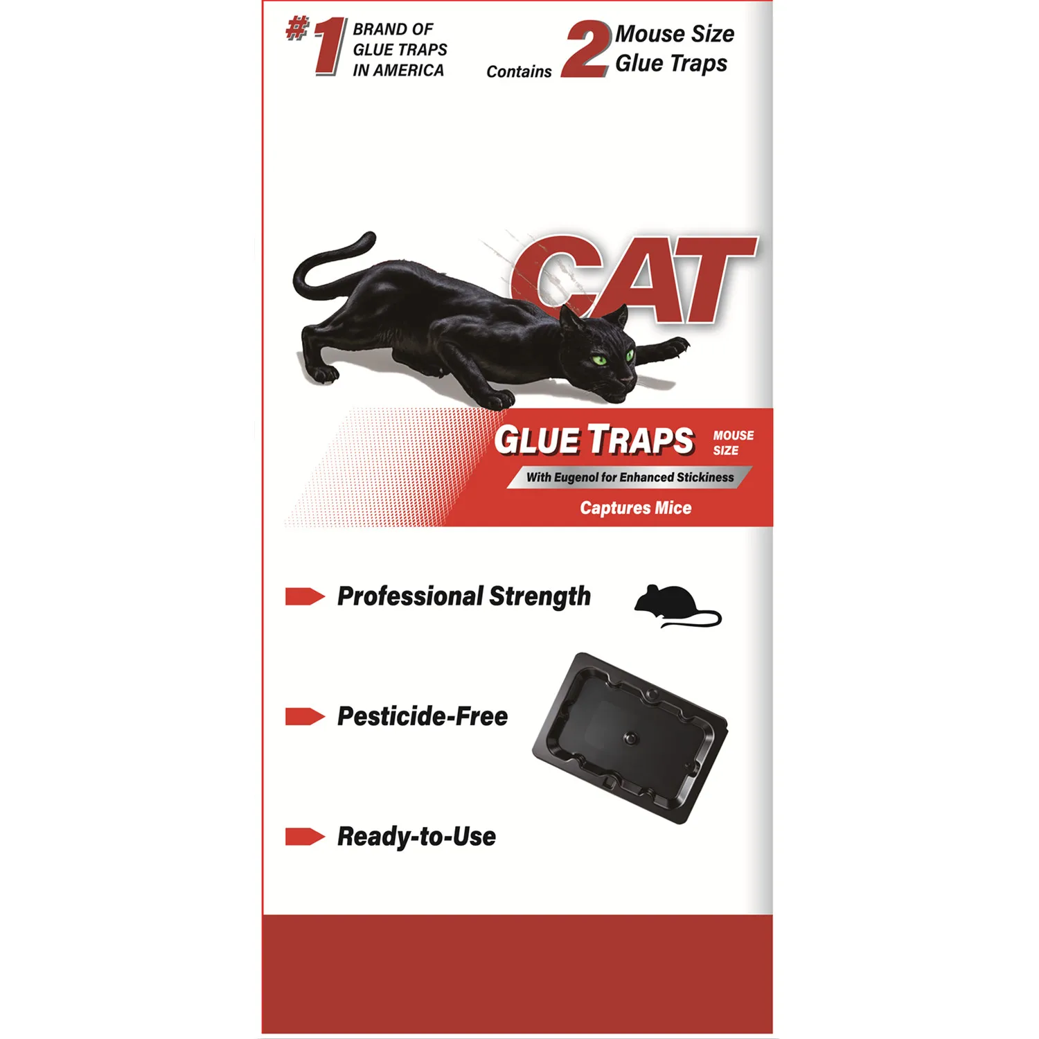 Glue Traps Mouse Size with Eugenol for Enhanced Stickiness 2 Traps Sticky Pads for Mice Cockroaches Spiders