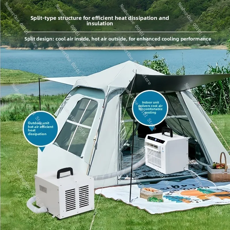 Portable Split AC Unit, No Install Tent Air Conditioner for Car Camping Home
