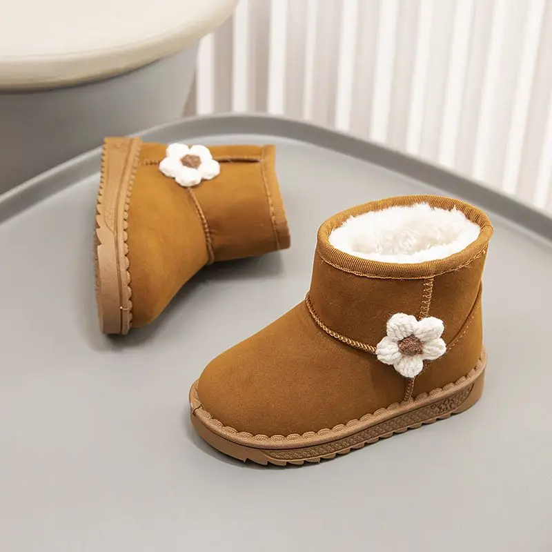 2026 New Kids Winter Snow Boots Outdoor Fashionable Thermal Insulated Fleece Warm Boots for Girls Babies​