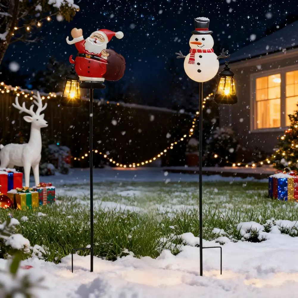 

Santa Claus Garden Light Outdoor Christmas Lantern Solar Christmas Lawn Lights Outdoor Garden Stakes with Led Santa for Yard