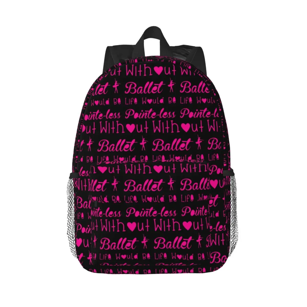 Ballet Dance Makes Me Free Ballerina Dancer Backpack Daypack Boys Girls BookBag Shoulder Bags for Men Women Children School Bag