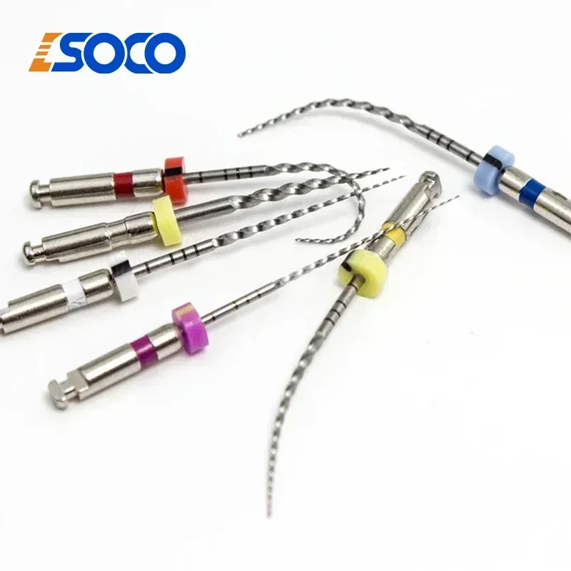 COXO SOCO PLUS conjunto de 5 caixas de limas rotativas endodônticas avançadas com poder de corte superior e resistência à fadiga, perfeito para preparação de canais curvos e enchimento de ponta única mais razoável