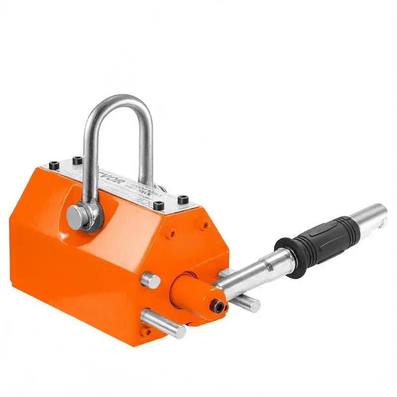 Aimant de levage en néodyme, capacité de charge de 1500 kg, force de traction de 3750 kg, -40 à 80 ° C, 16 pièces, élévateur magnétique manuel pour fourches, jaune, couleur du produit à consulter sur l'image de l'écran