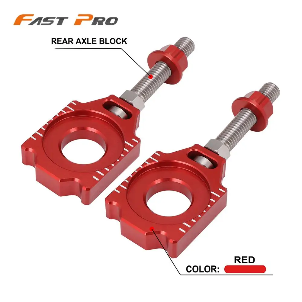 

Motorcycle CNC Red Adjustable Axle Block Chain Adjuster For HONDA CRF250L CRF250M 2012-2021 CRF250R ALLY 2017-2021 CRF300L 2021