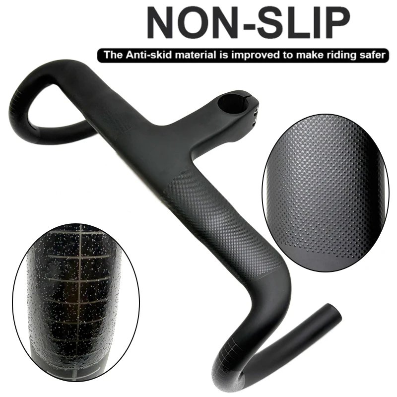 Aero Carbon Integrierter Rennrad-Lenker mit Vollständiger Interner Kabelführung, Passend für OD1 OD2, 28,6-31,8mm Gabeladapter für Rennräder – Detail 4