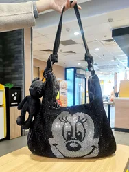 Disney big cartoon Mickey  Multifunction shoulder Bag Outdoor Shopping Handbag Girlfriend gift