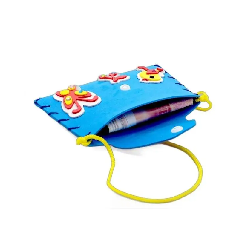 New！1/3/5/8PCS Kids Sewing Craft Kit DIY Cartoon Wallet Handmade EVA Kit Educational Toys Birthday Gift For Girls Beginners