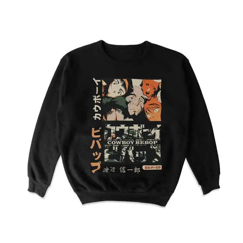 Cowboy Bebop Pattern vintage Shirt Bebop Montage Unisex sweatShirt for Anime Lovers