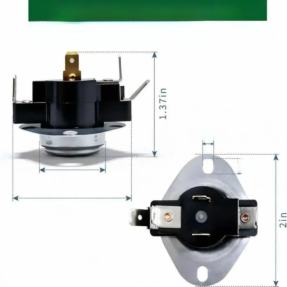 Appliance Thermal Fuse Dryer Operating Thermostat For Home Laundry Room Heat-resistant Engineering Plastic Sturdy Metal Contacts