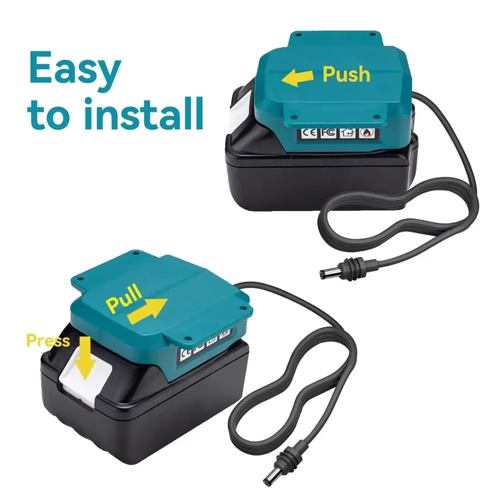 Portable Replacement DC Power Cable Overload Protection Durable Battery Power Cable Step Down Converter Lit-ion Battery