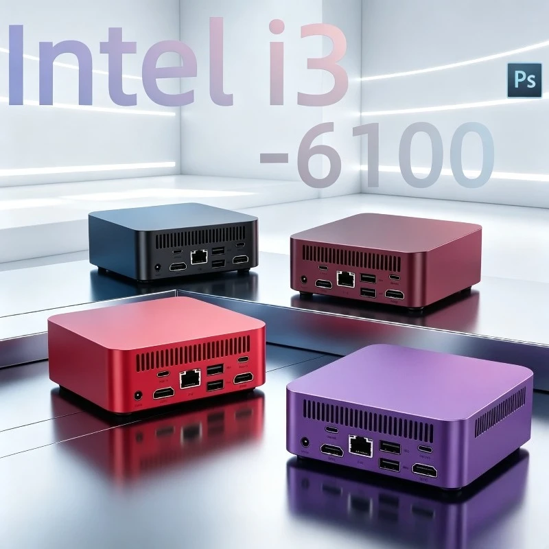 2026 New High Performance Core  i3 6100 PC  MINI 16GB RAM 1TB 2TB SSD WIFI 6 BT5.2 4K HD Mini Gaming Office Study Pc
