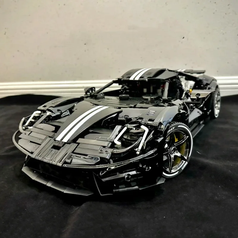 Customized Bright Black MOC MKI I GT40 Sport Car 1:8 Model 3058pcs Technology Racing High-tech Building Blocks Bricks Toys FORDd