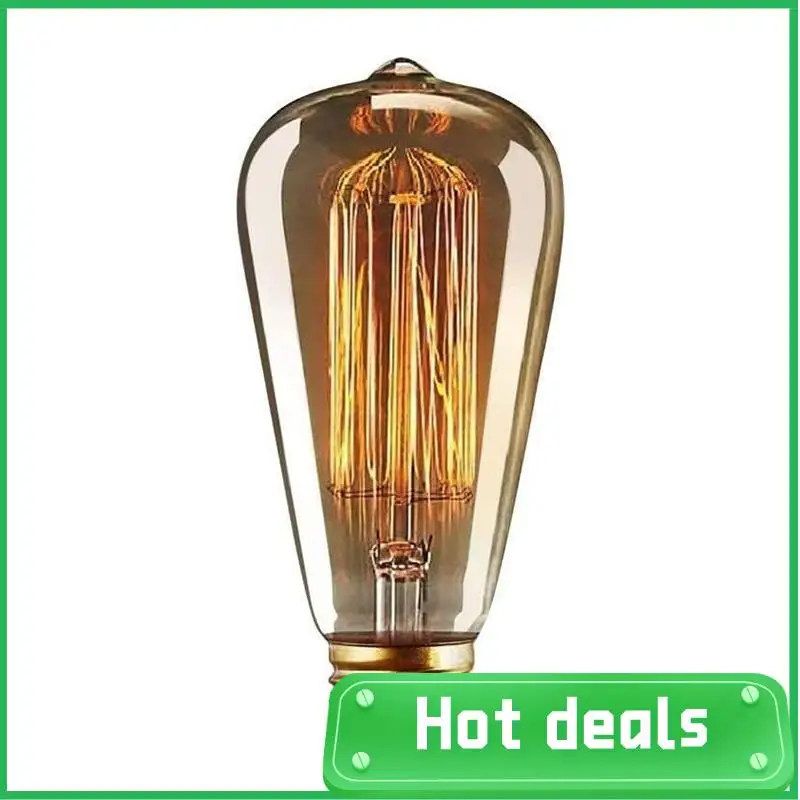 

AC62-3 Pack E27 Bulb ST64 40W Dimmable Vintage Lamp Decoration E27 Retro Bulb Globe Warm White 220V