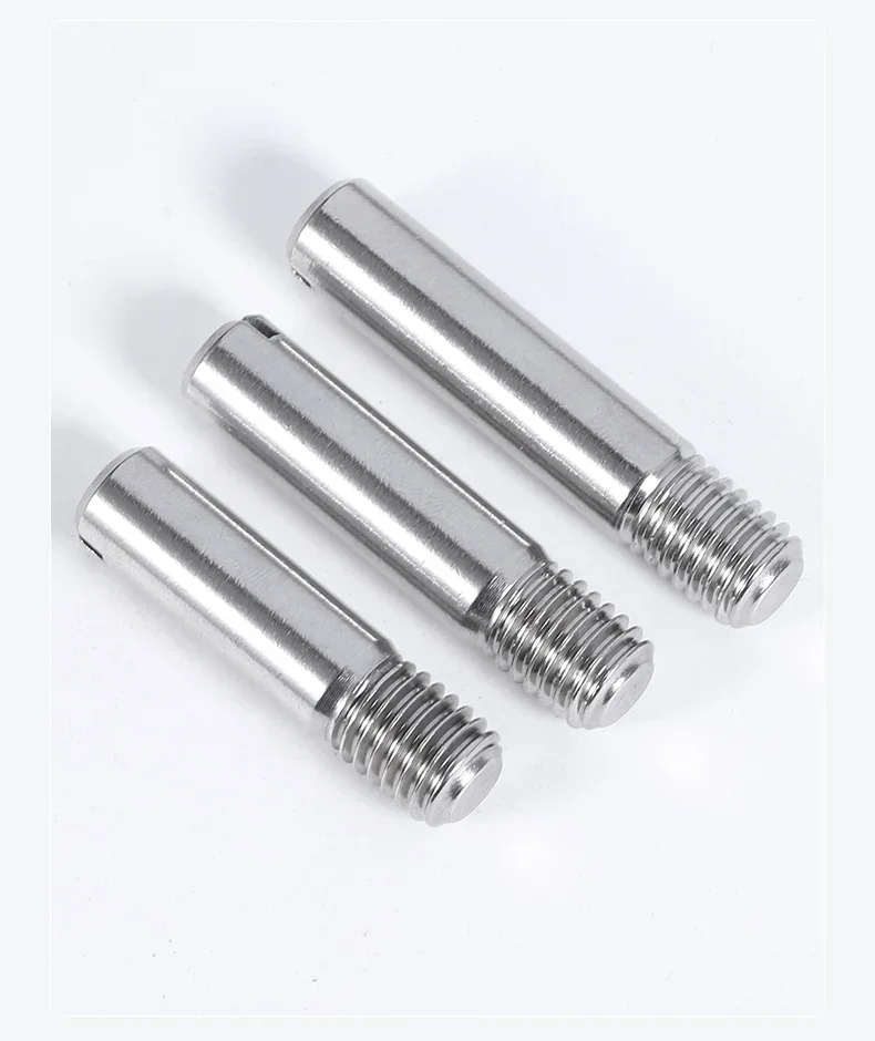 Slotted Headless Cylindrical Pin Dowel Male Thread Locating Pin 304 Stainless Steel