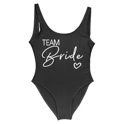 Bulk Bride Swimsuit Women 2023 New Team Bride One-Piece Swimwear For Bachelor Party Hen Party Bathing Suits Whosale Link