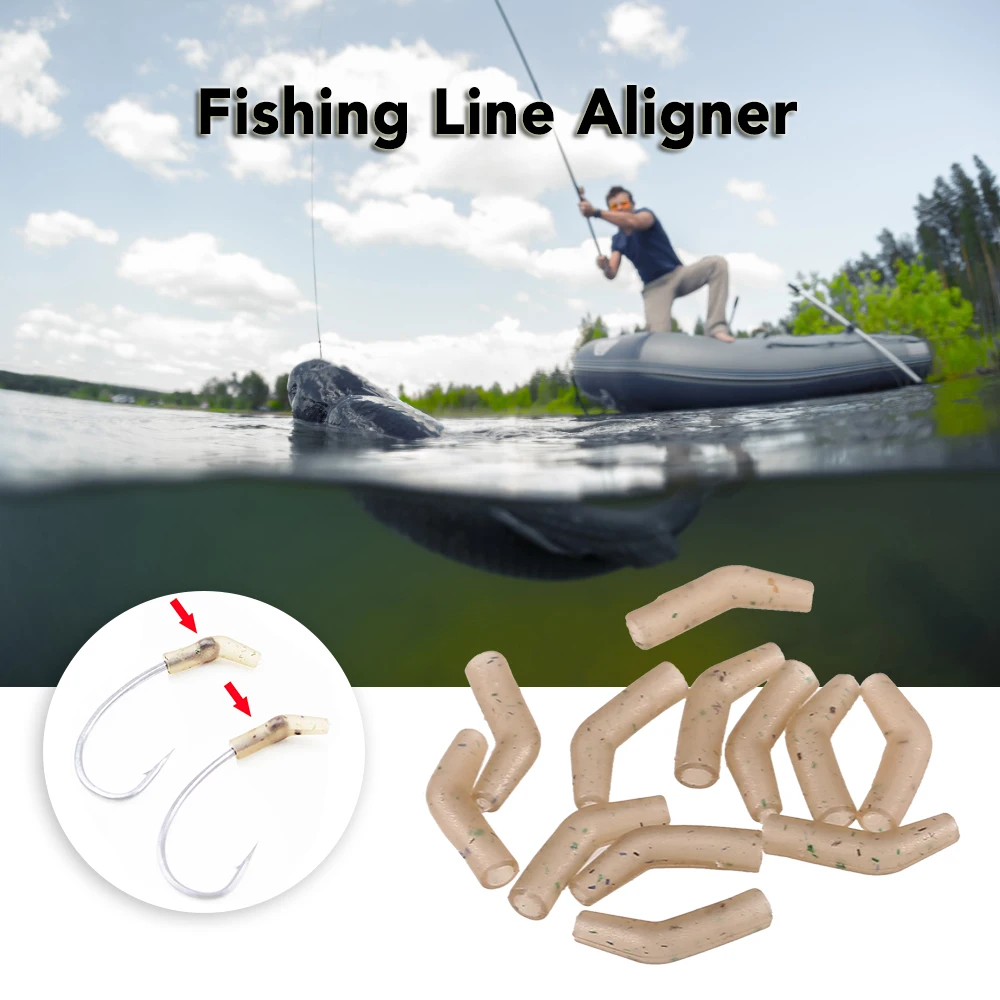 Fishing Line Aligner Anti-tangle Hook Sleeves Bent Hook Aligner Carp Fishing Hair Rig Accessory