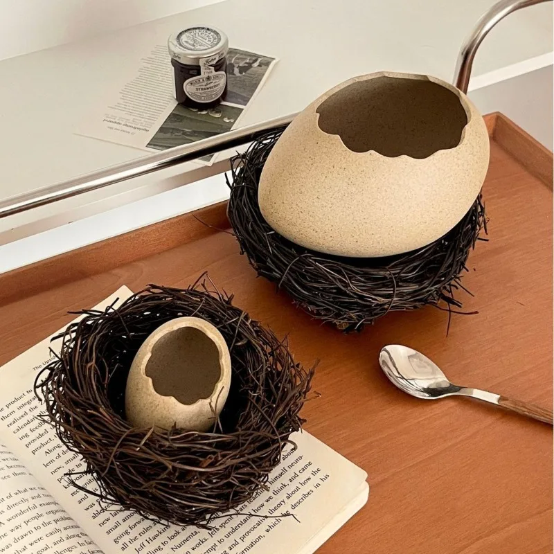 Eggshell Shaped Tableware Creative Birds Nest Bird Nest Dessert Bowls Cold Drink Barbecue Restaurant Instant Noodles Bowl Plates