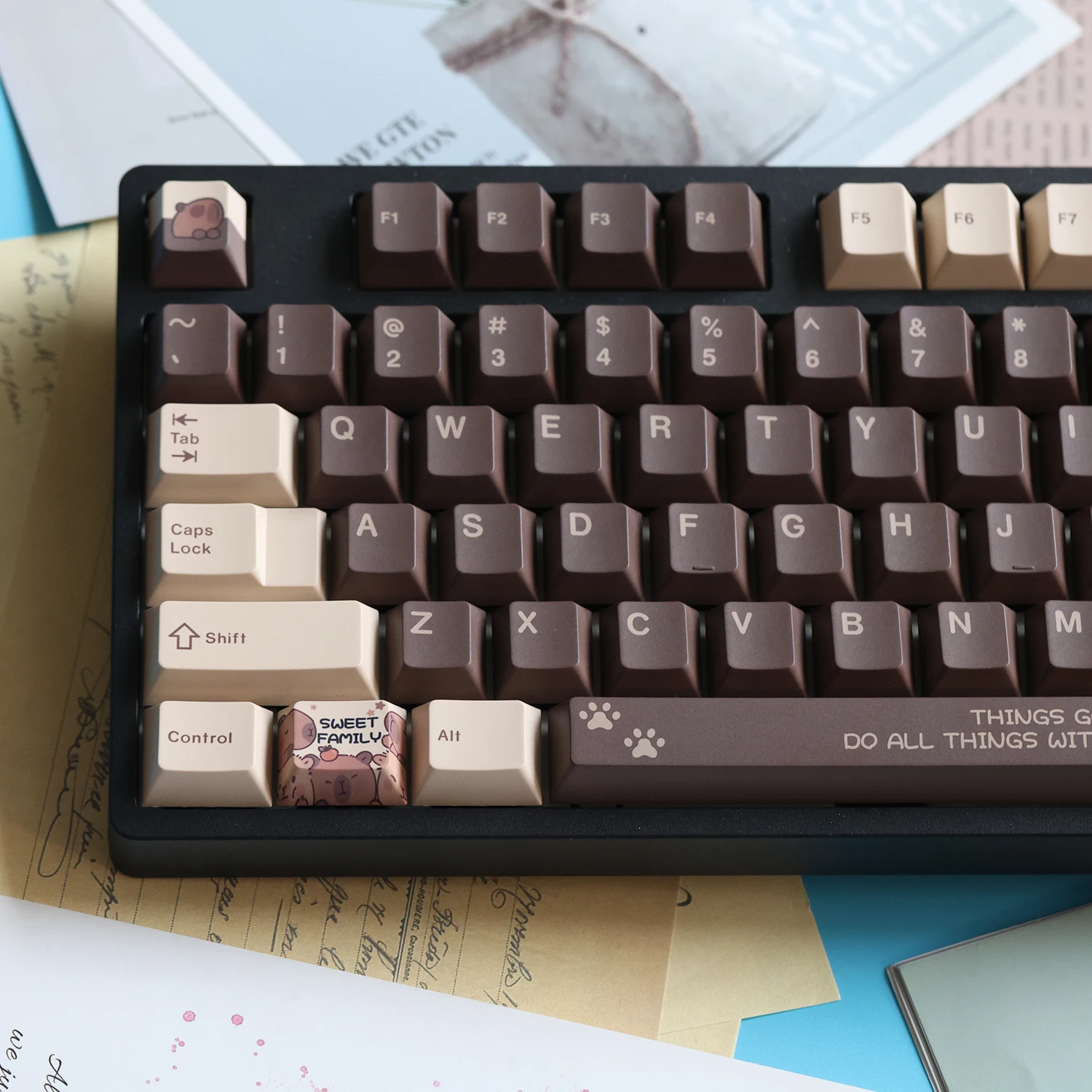 JKDKeys Pikabala Grosso PBT 5 Lados Dye-Sub Cherry Keycaps para 68/75/84/87/980 Teclado Mecânico Personalizado