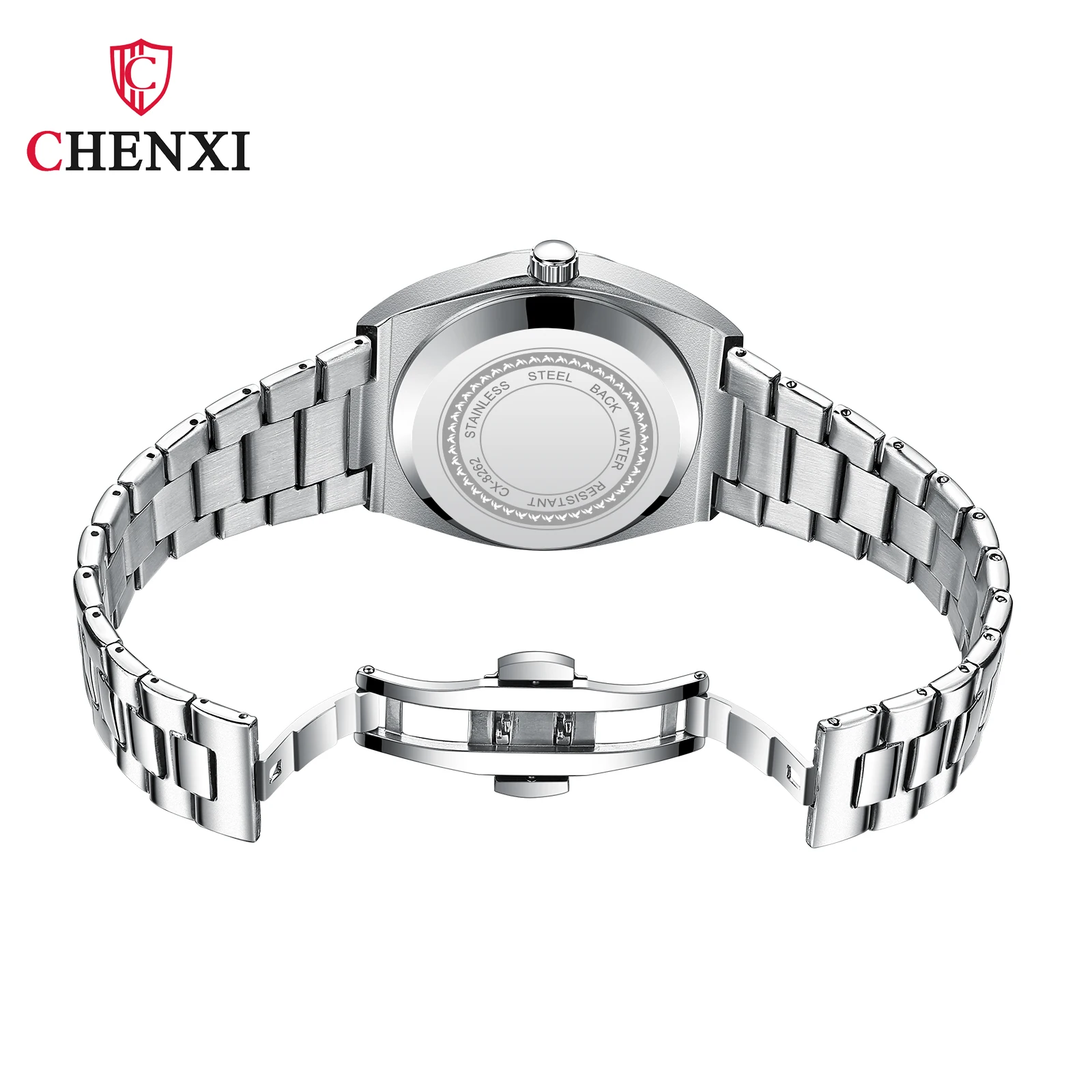 ساعات كوارتز رجالية فاخرة بمينا كلاسيكية من الفولاذ المقاوم للصدأ مقاومة للماء للرجال، ساعة يد بتقويم مضيء