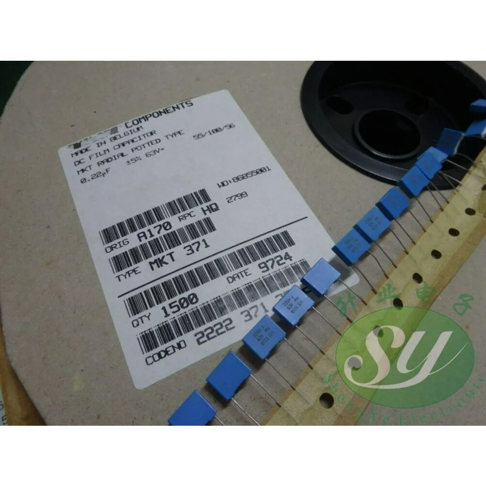 

50PCS MKT371 0.22uf/63v 220nf u22 224 Brand-new 8mm film capacitor