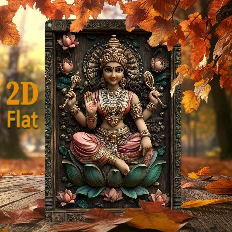 

Aluminum Sign Metal Sign Intricate Goddess Lakshmi Metal Art Piece Designed To Inspire Abundance in Your Bedroom Office Space