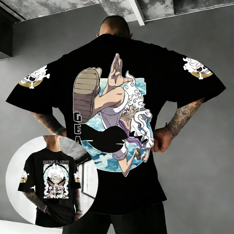 camiseta-one-piece-anime-luffy-gear-5-nika-para-homens-e-mulheres-algodao-manga-curta-tops-de-verao-2026-streetwear-casual-camisetas-graficas-unissex