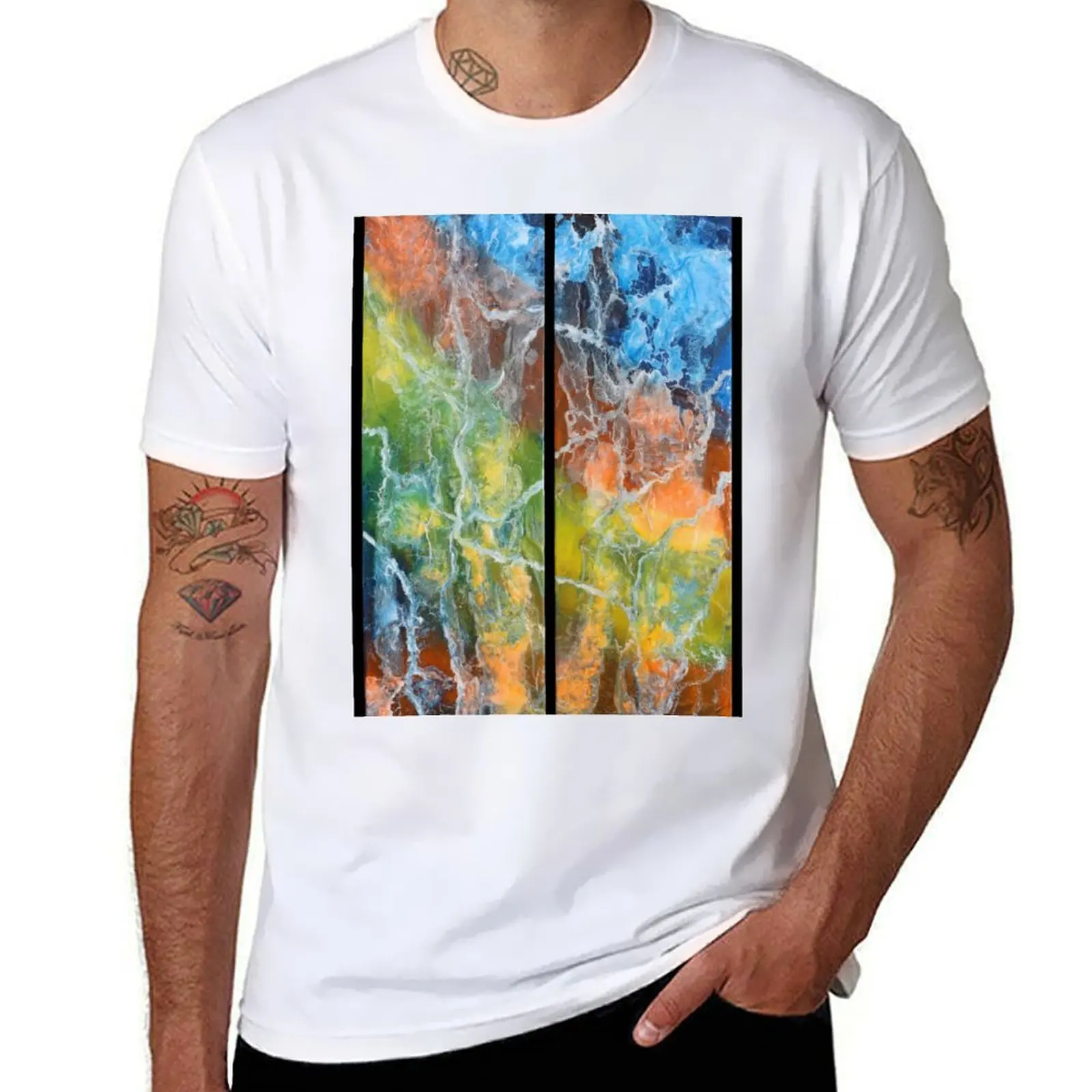 

The Soul marshes-Dyptich T-Shirt t shirt man casual T-Shirt