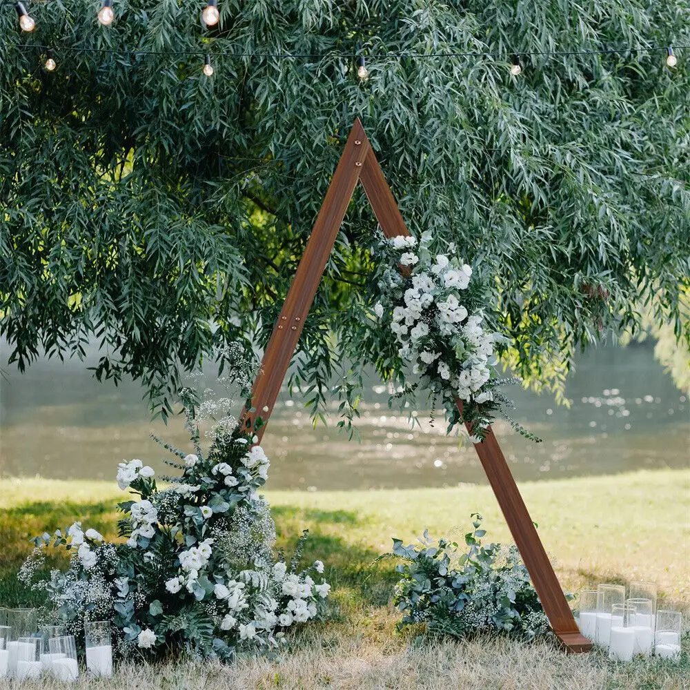 

Large Wedding Arch Triangle Backdrop Stand Party ForestBoho Background