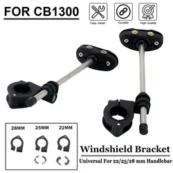 For CB1300 Windshield Mount Fitting Adjustable Windscreen Bracket Universal For Motorcycle With 22MM 25MM 28MM Handlebar For BMW