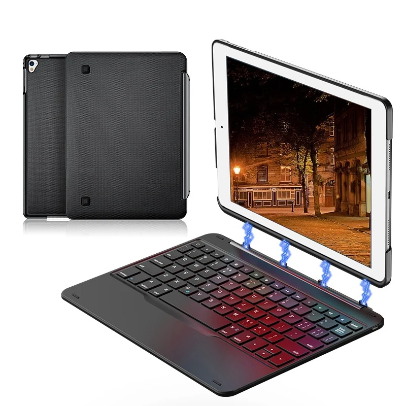 For Ipad AIR2 9.7 Inch Wireless Bluetooth Keyboard / Magnetic Keyboard+Cover