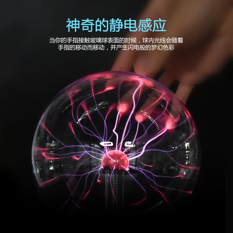 

3/4/5/6/8Inch Novelty Magic Crystal Plasma Ball Touch Lamp LED Night Light Kid Birthday Christmas Gift Decor Electrostatic Flash