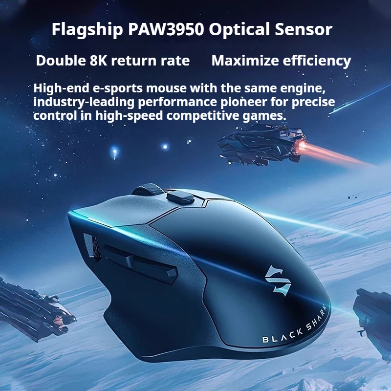 Adjustable Cooling Heating Mouse Wireless 3-Mode 8k Star Flash Connection Esports Mouse Ergonomic Fps Valorant Pc Accessories