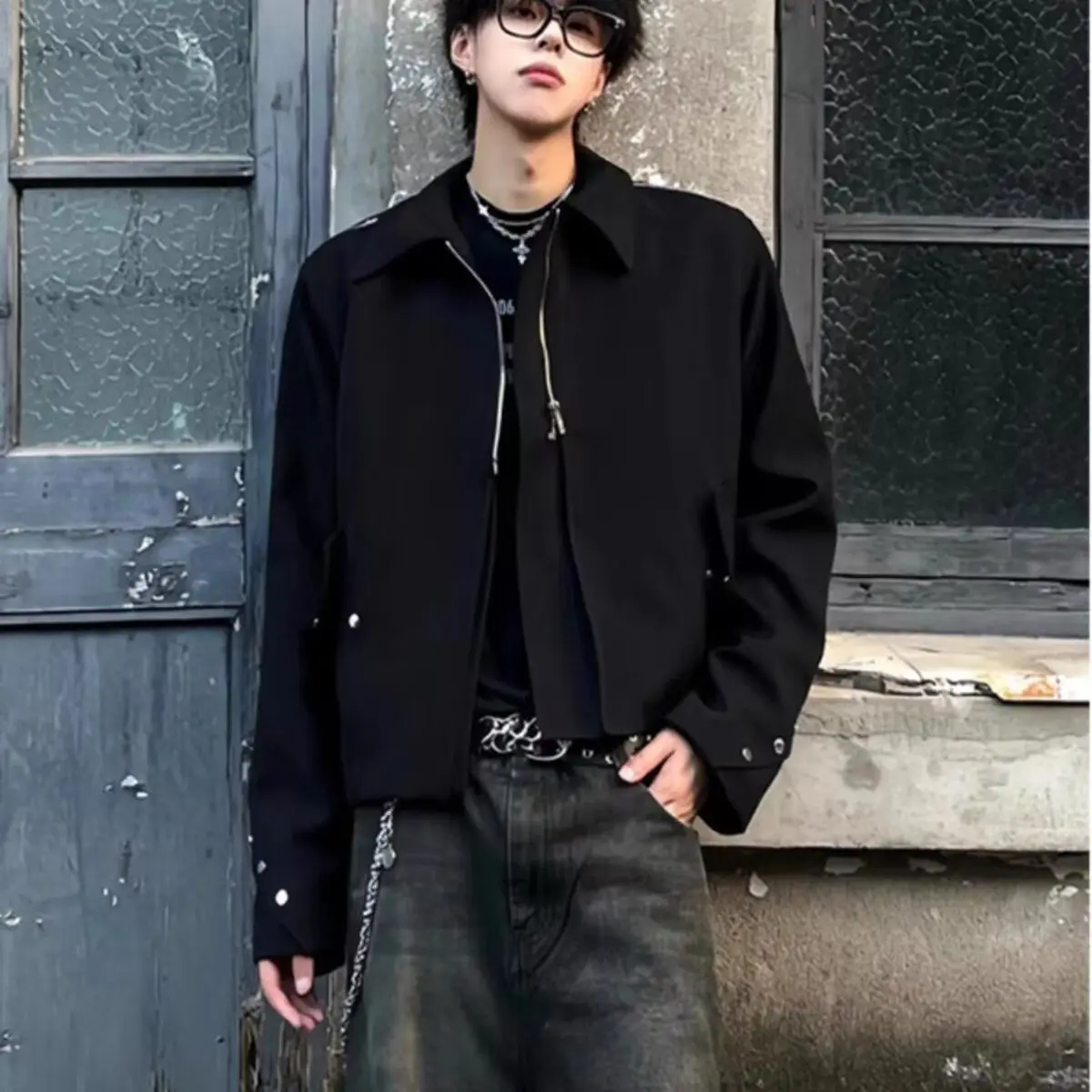 

American Sle Pilot Jaet Men's Spring Autumn High Street Baseball Collar Thiened Outerwear Faionable And Sli