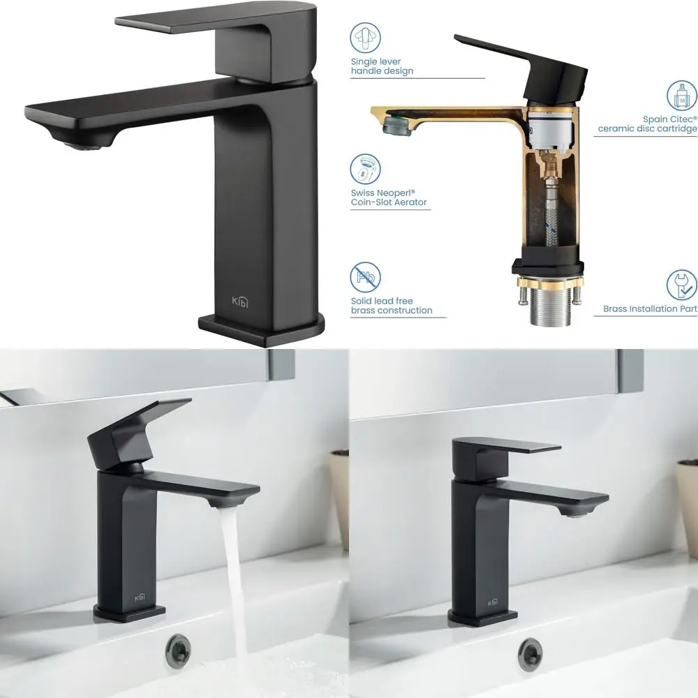

High-Arc Solid Brass Bathroom Sink Faucet with Scratch-Resistant Finish and Easy Installation for Long-Lasting Durability
