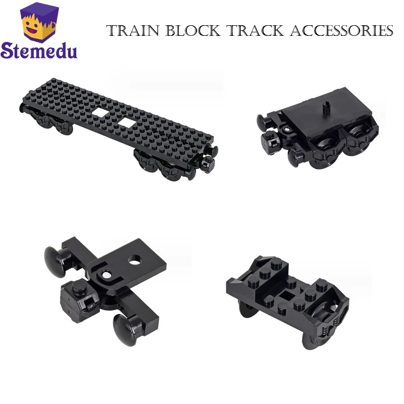 City Train Track Moc Building Blocks Toy Train Base Plate Set Pulley Spare Parts DIY Toy Compatible with Legoeds