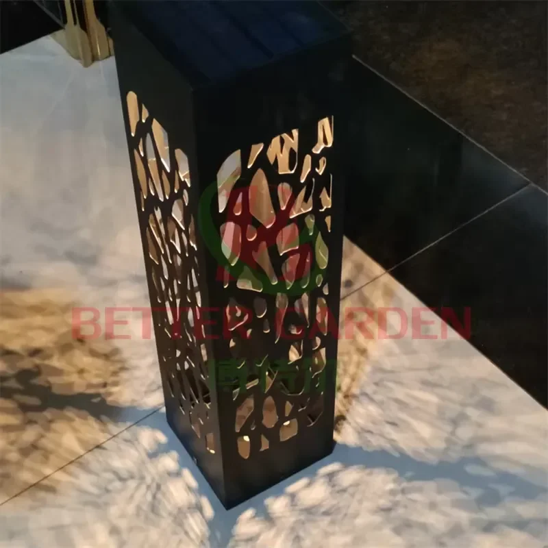 Garden Outdoor Corten Steel Metallic Series Customized Light Box