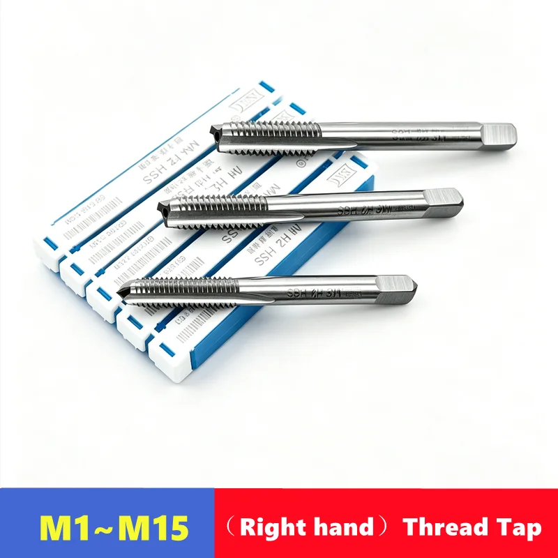 Machine tap M1.0-M15 HSS right-hand straight groove , used for internal thread tapping tool in machine tools