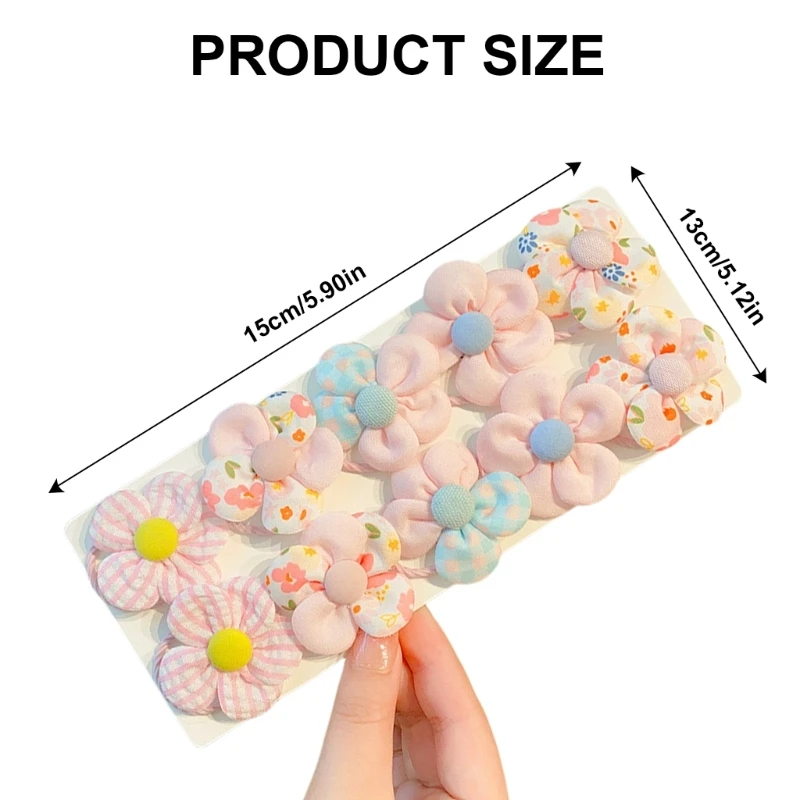 Ikat Rambut Warna-warni Hiasan Bunga Ekor Kuda Nyaman Dan Lembut Rambut