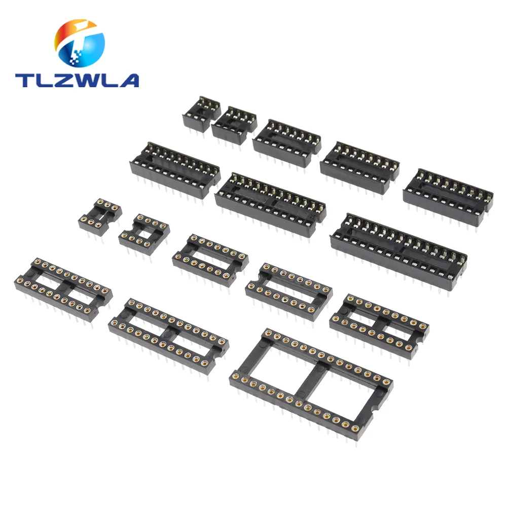 10 Chiếc IC Ổ Cắm DIP6 DIP8 DIP14 DIP16 DIP18 DIP20 DIP28 DIP40 Chân Kết Nối Nhúng Ổ Cắm 6 8 14 16 18 20 24 28 40 Pin